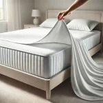 Placing a mattress protector on a mattress