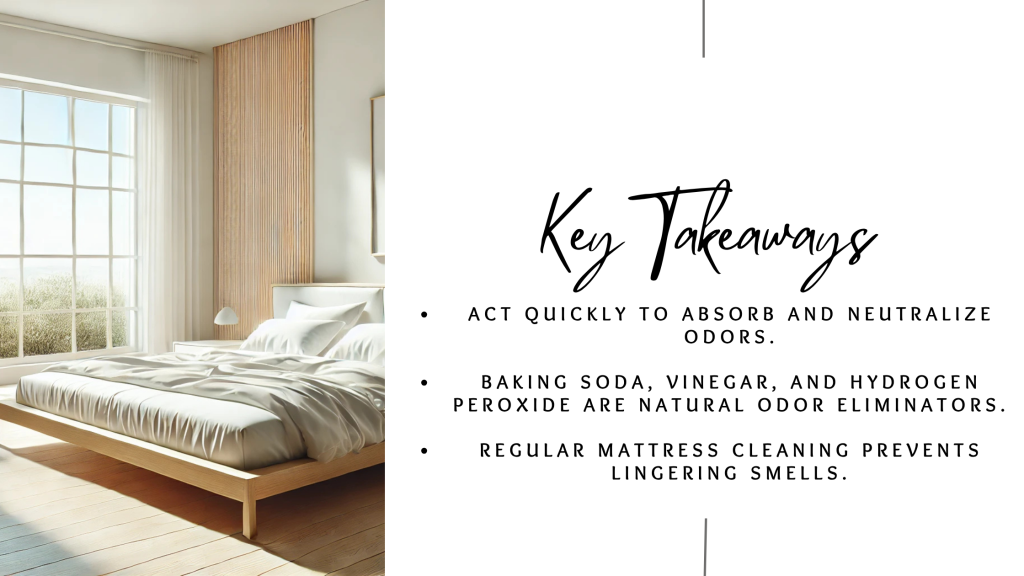Key takeaways to remove odors from mattress