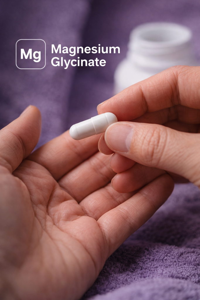 Magnesium supplement helping support relaxation and sleep