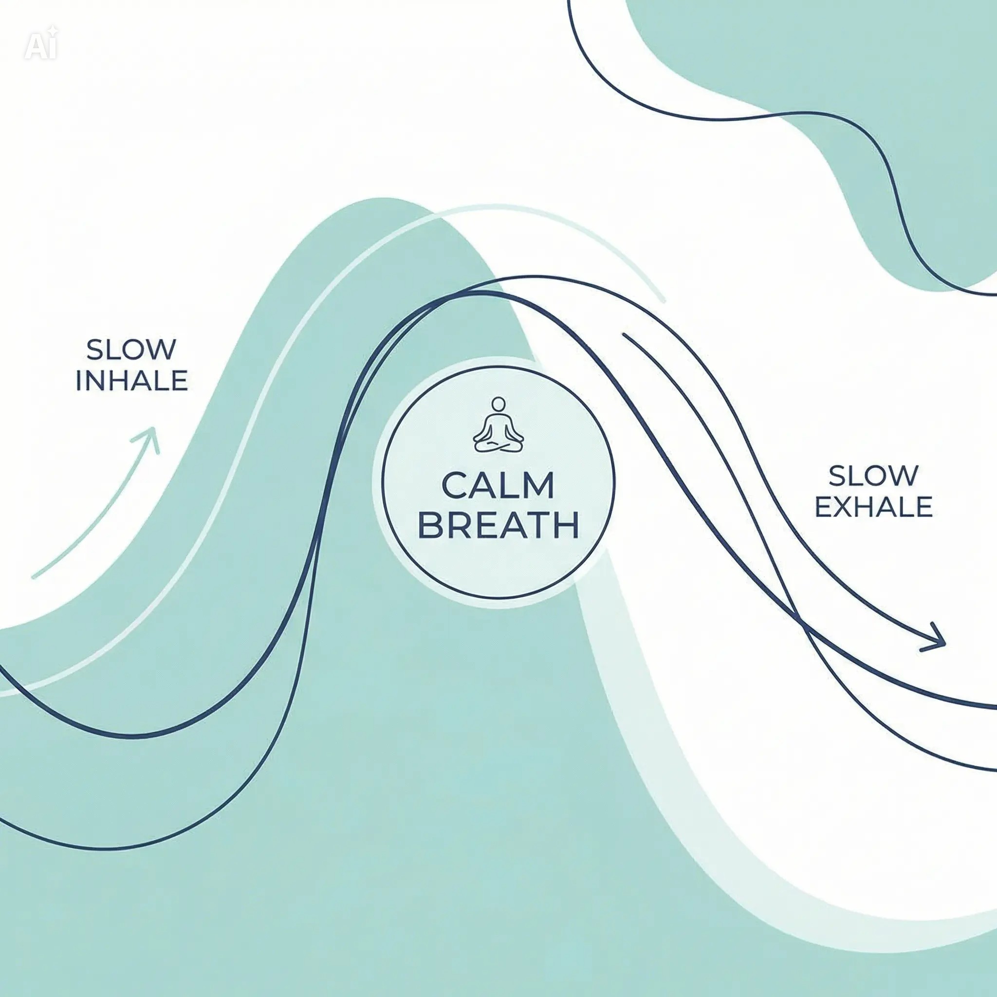 Diagram illustrating the 4-7-8 breathing method to fall back asleep after waking up — inhale 4 counts, hold 7, exhale 8